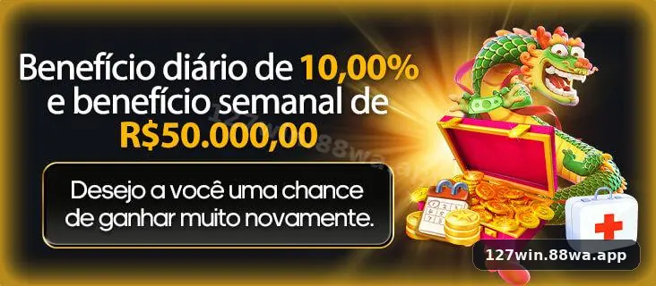 Saldo e bônus exibidos no lobby do app 127win